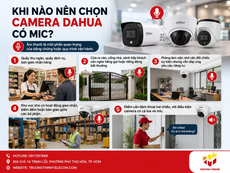 Khi nào nên chọn camera Dahua có mic?