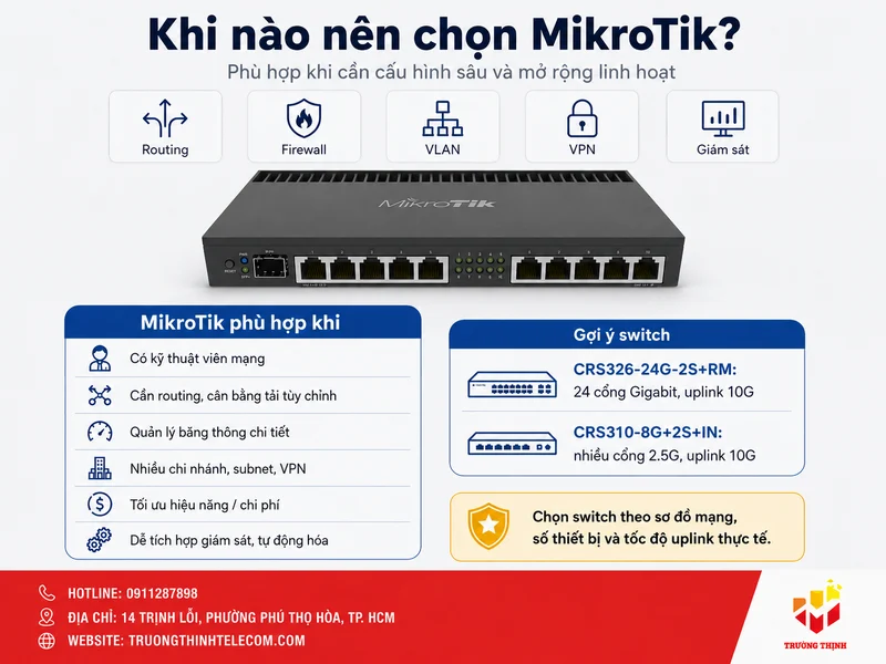Khi nào nên chọn MikroTik?