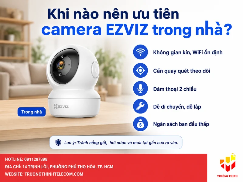Khi nào nên ưu tiên camera Ezviz trong nhà?