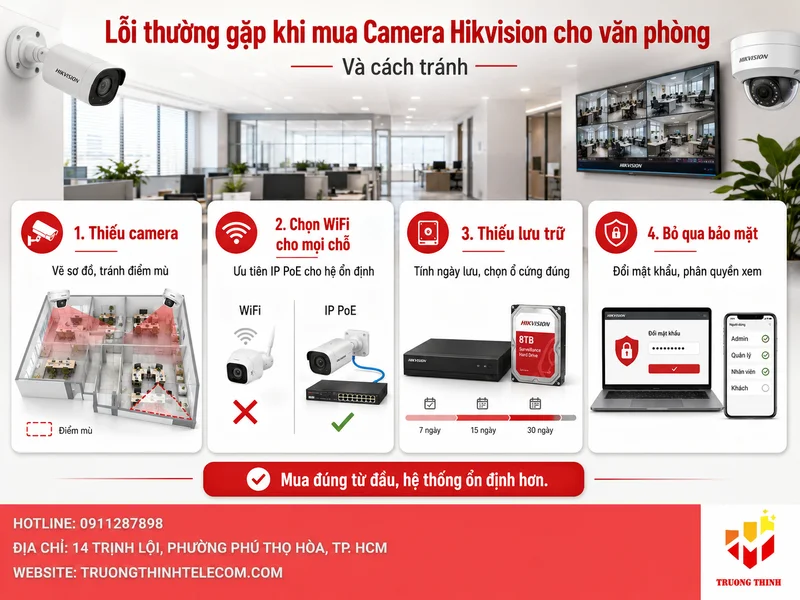 Lỗi thường gặp khi mua Camera Hikvision cho văn phòng và cách tránh