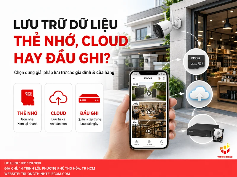 Lưu trữ dữ liệu: thẻ nhớ, cloud hay đầu ghi?