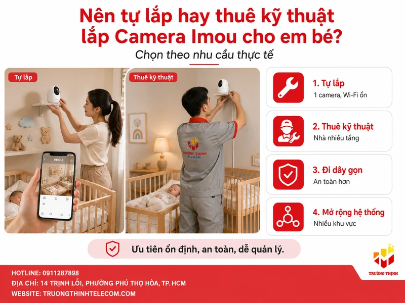 Nên tự lắp hay thuê kỹ thuật lắp Camera Imou cho em bé?