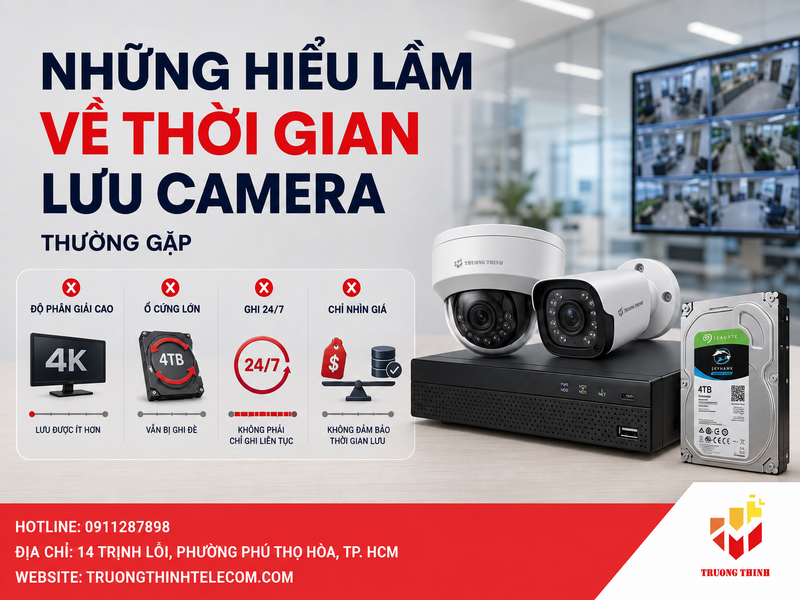 Những hiểu lầm thường gặp về thời gian lưu camera