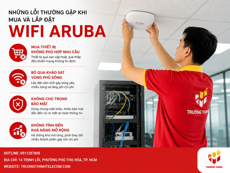 Những lỗi thường gặp khi mua và lắp đặt wifi Aruba