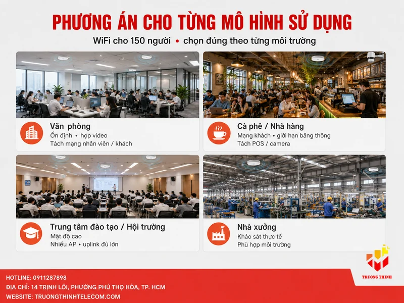 Phương án cho từng mô hình sử dụng