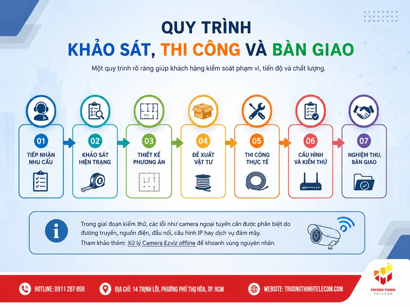 Quy trình khảo sát, thi công và bàn giao