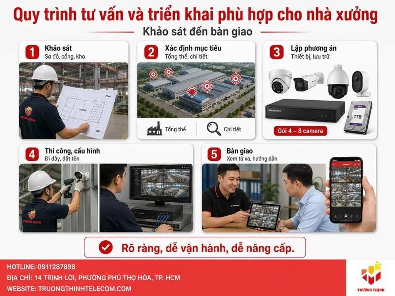 Quy trình tư vấn và triển khai phù hợp cho nhà xưởng