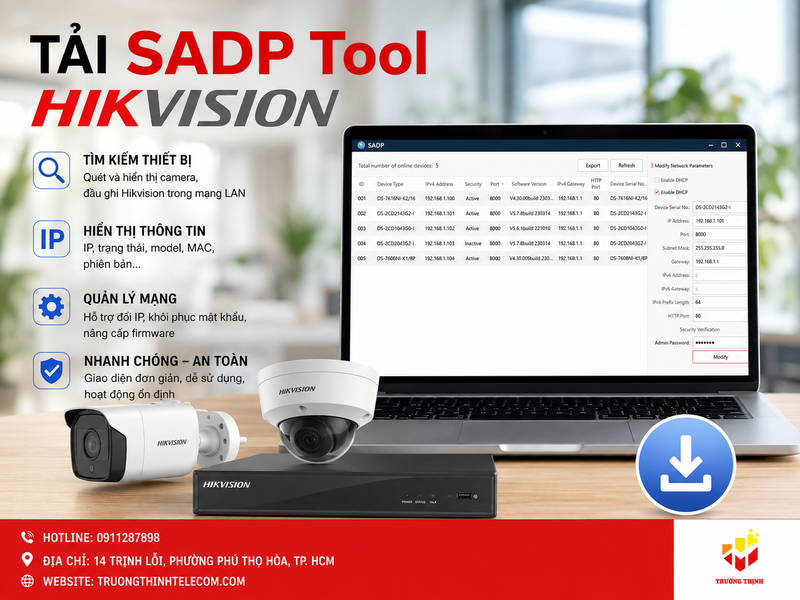 Tải SADP Tool Hikvision