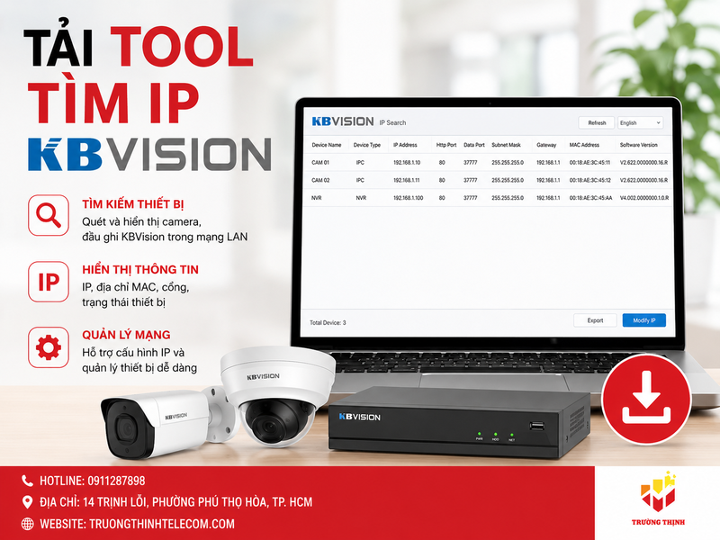 Tải tool tìm IP Kbvision