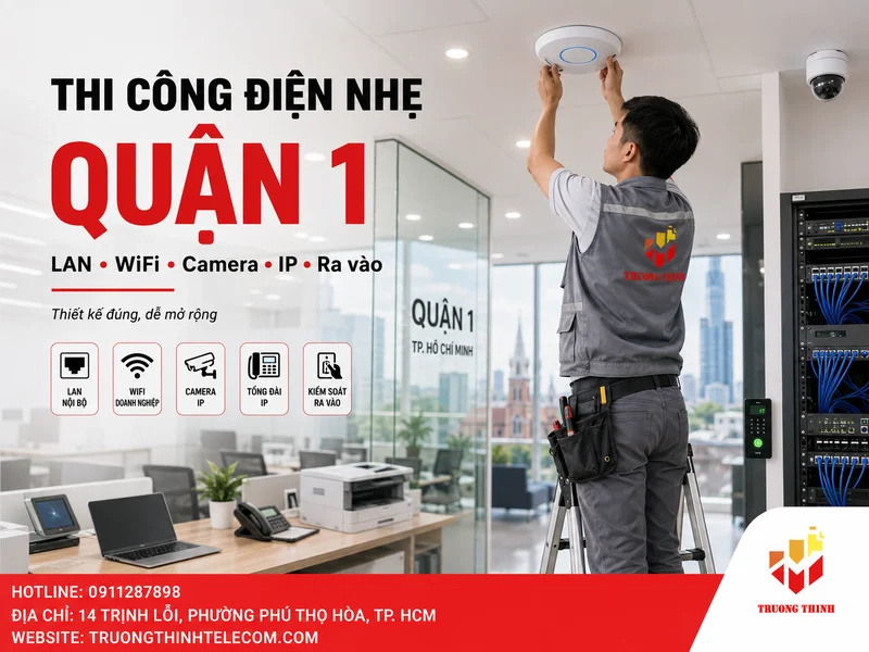 Thi công điện nhẹ quận 1 bao gồm những hệ thống nào và cách chọn đúng ngay từ đầu