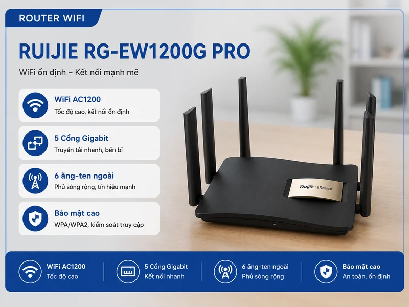 Thiết bị phát Wifi Ruijie RG-EW1200G PRO