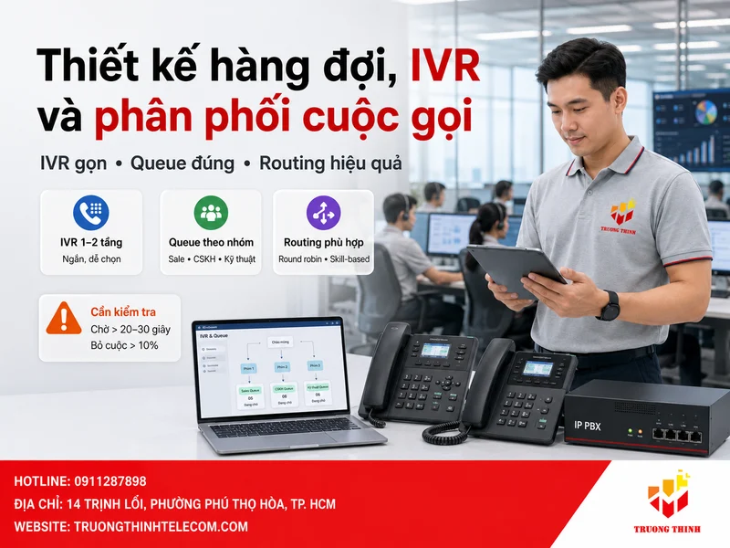 Thiết kế hàng đợi, IVR và phân phối cuộc gọi