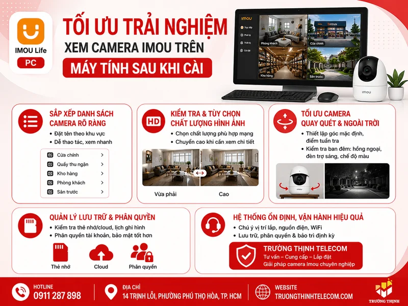 Tối ưu trải nghiệm xem camera Imou trên máy tính sau khi cài