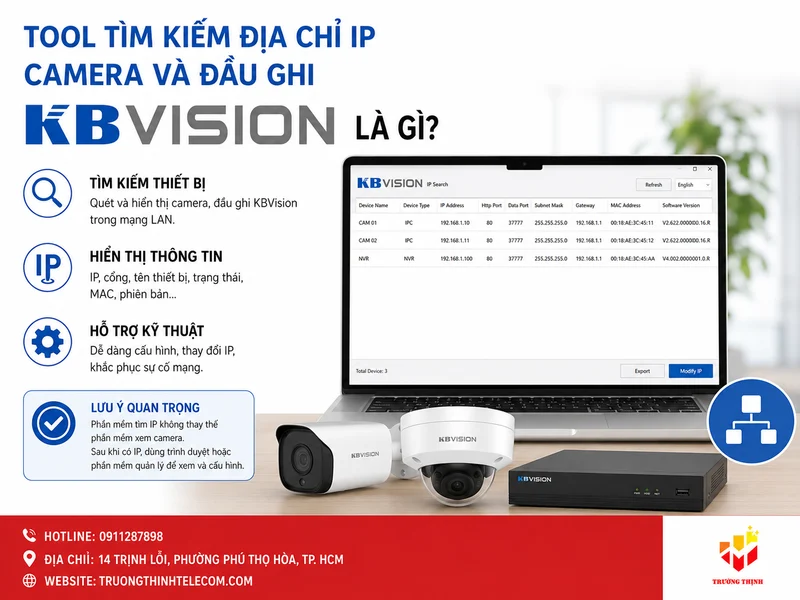 Tool tìm kiếm địa chỉ IP camera và đầu ghi là gì?