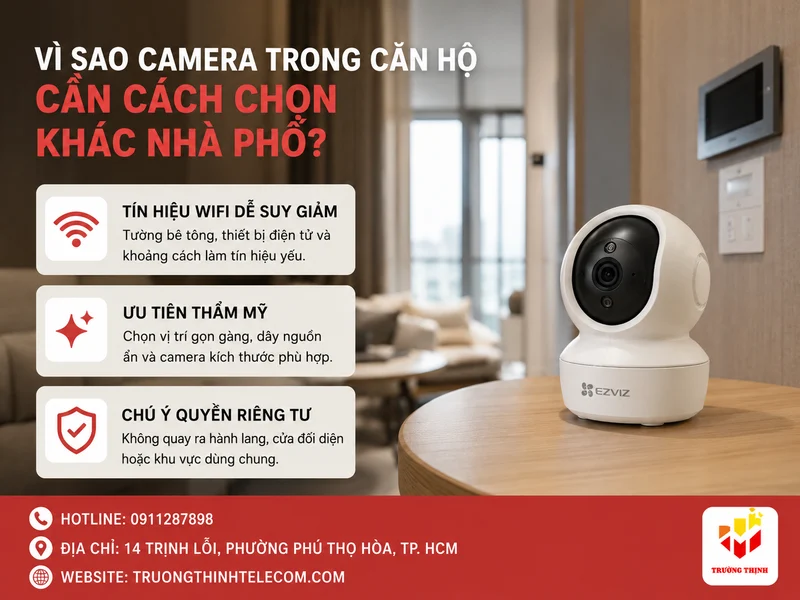 Vì sao camera trong căn hộ cần cách chọn khác nhà phố?