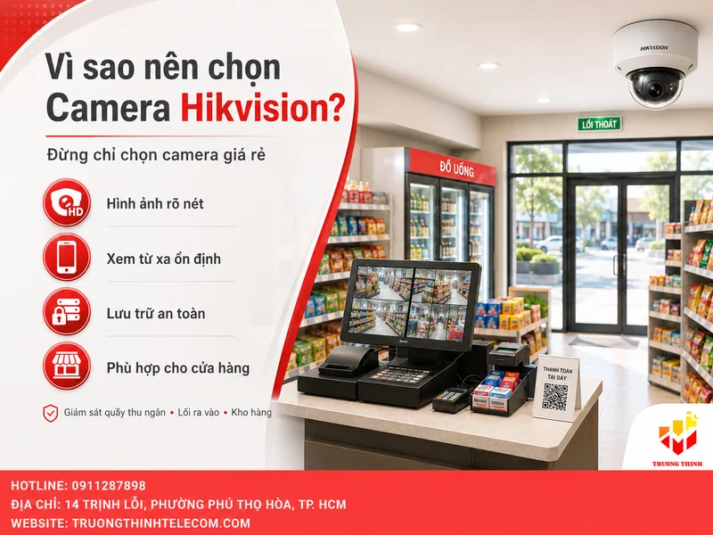 Vì sao cửa hàng nên chọn Camera Hikvision thay vì chỉ chọn camera giá rẻ?