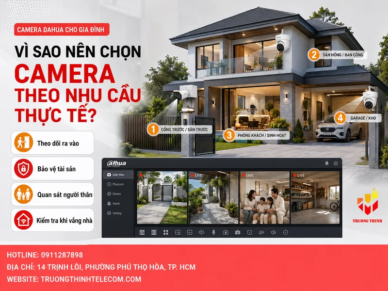 Vì sao gia đình nên chọn hệ thống camera theo nhu cầu thực tế?