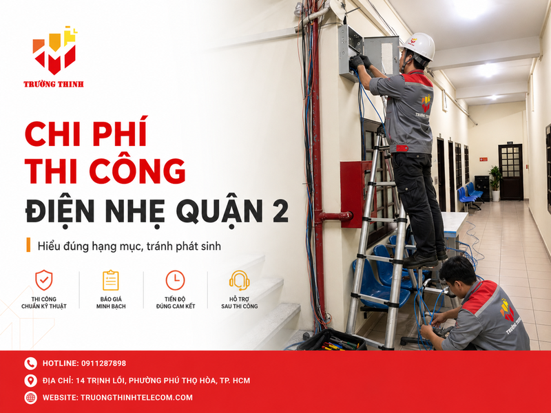Chi phí thi công điện nhẹ quận 2 có đang bị đội lên vì những hiểu nhầm này?